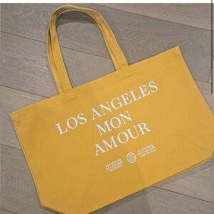 Sezane- Los Angeles Mon Amour Yellow Tote